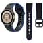 Ремінець для Samsung Galaxy Watch 4 44mm - чорно-синій ширина кріплення 20мм силікон розмір L Watchbands Double Line (W12-1WB61286536) - мініатюра 1
