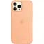 Чохол Silicone Case with MagSafe для iPhone 12 Pro Max (Cantaloupe) AAA [57149] - мініатюра 4
