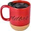 Керамическая кофейная кружка OldBro RedBlack 400 мл с пробковым дном и крышкой - миниатюра 1