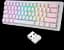Клавіатура бездротова Motospeed SK66 Gateron Blue RGB White (mtsk66wmb) - мініатюра 2