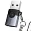 Перехідник Hoco UA46B USB Male to Type-C Female USB3.0 Metal gray - мініатюра 6
