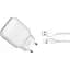 Сетевое зарядное устройство XO L78 2.4A/2USB + MicroUSB Cable White - миниатюра 1