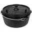 Казан-жарівня чавунна Petromax Dutch Oven ft12 плоске дно 10.8 л (1017-ft12-t) - мініатюра 1