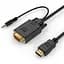 Кабель Cablexpert HDMI - VGA+3.5 мм V 1.4 (M/M), 3 м, чорний пакет (A-HDMI-VGA-03-10) - мініатюра 1