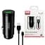 Автомобільний зарядний пристрій XO CC39 QC3.0 18W Car charger with Lighting suit ( NB103 ) Чорний - мініатюра 1