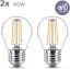 2 шт Світлодіодна лампа Philips Premium Lustre [E14 Edison Screw] 4,3 Вт — еквівалент 40 Вт, теплий білий (270 - мініатюра 2