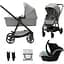 Універсальна коляска 3 в 1 Kinderkraft Newly Moonlight Grey (00-00305183) - мініатюра 1