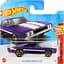 Базова машинка Hot Wheels Then and Now 69 Dodge Charger 500 фіолетова (5785) - мініатюра 1