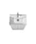 Тумба Мойдодир Simple White 55-U з умивальником River 55 Білий універсальна Білий - мініатюра 7