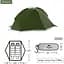 Намет Naturehike Tagar NH17T180-J двомісний темний зелений - мініатюра 3