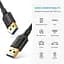 Кабель Ugreen US128 USB 3.0 A Male to Male Cable 1 м чорний (10370) - мініатюра 3