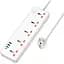 Сетевой удлинитель Hoco AC14A Rico 5-Position Socket (PD30W/1C3A) White - миниатюра 4