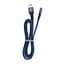 Дата кабель USB 2.0 AM to Micro 5P 1m flat nylon blue Vinga (VCPDCMFNB1B) - мініатюра 5