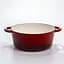 Каструля чавунна емальована Premium Cookware 2.5 л Червона з кришкою для тушкування, запікання та томління, для всіх плит - мініатюра 2