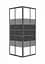 Душова кабіна квадратна RJ Velum 90x90 розсувна скло Black Linia 4 мм без піддону black matt 90BRZ082Linia, Чорний матовий, інтимато - мініатюра 1