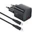 СЗУ Acefast A118 PD30W GaN (1USB-C) + кабель Type-C to Type-C Black - миниатюра 2