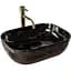 Умивальник Rea Belinda black marble shiny накладний REA-U8907, Чорний - мініатюра 1