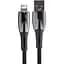 Кабель Baseus Gli ммer Series Fast Charging Data Cable USB to Lightning 2.4A 1 м Черный - миниатюра 1