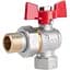 Кран кульовий Thermo Alliance "Американка" Standart 1/2" ВЗ кутовий, латунь, PN40, метелик SD222NW15PN40 - мініатюра 1