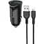 Автомобільний зарядний пристрій Hoco Z39 QC3.0 Black 2 USB+ USB Cable Lightning - мініатюра 1