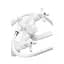 Смеситель для ванны с лейкой Plamix Pablo -140 Euro SET white PM0670 Белый - миниатюра 2