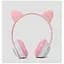 Детские наушники Cat MZ-023 Bluetooth RGB подсветка FM microSD с кошачьими ушками бело-розовый - миниатюра 6