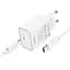 МЗП Hoco C143A Benefit PD20W (1USB-C) + кабель Type-C to Type-C White - мініатюра 3