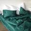 Комплект постільної білизни двуспальний 180 x 220 см SARRA Сатин Emerald Смарагдовий - мініатюра 3
