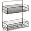 Полиця настінна Stenson TD01335-M 26x13x42.5 см 2 яруси чорна (25586) - мініатюра 1