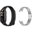 Фітнес-браслет Xiaomi Smart Band 9 Midnight Black + металевий ремінець Type С Silver - мініатюра 1