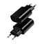 Сетевое зарядное устройство для Wiwu Wi-U002 Type C PD+QC Charger EU Plug Черный - миниатюра 1