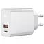 Мережевий зарядний пристрій Baseus Speed ​​PPS Quick Charger 1USB + 1Type-C 3.0 C+U 3A TZCAFS-A02 White - мініатюра 1
