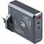 Зарядний пристрій Remax RP-U106 Mecha Warrior GaN 140W 2C/1A MacBook Pro PD 3.1 Lenovo IdeaPad 14pro Grey - мініатюра 1