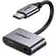 Перехідник Ugreen CM193 - адаптер Usb-C - на 2 порти Type-C + 3.5mm Audio (UGR-50596) - мініатюра 1