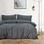 Постільна білизна Lotus Home Washed cotton - Kansas антрацит євро - мініатюра 2