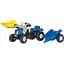 Педальный трактор Rolly Toys rollyKid New Holland синий с желтым (23929) - миниатюра 1