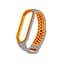 Силіконовий ремінець для фітнес браслета XiaomiXiaomi Smart Band 5 6 7 Grey Orange Sport Сірий Помаранчевий Спортивний - мініатюра 1