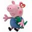 Мягкая игрушка TY Peppa Pig Джордж 15 см (46130) - миниатюра 1