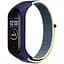 Ремінець на липучці для фітнес-браслету Universal Nylon Xiaomi Mi Band 7/6/5/4/3 Blue/Yellow - мініатюра 1
