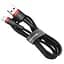 Кабель Baseus Cafule Lightning USB 2 A 3 м Black-Red CALKLF-R91 - миниатюра 1