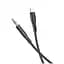 Кабель Hoco AUX UPA19 Pisces Cable 3.5" to Lightning 1m Black - мініатюра 1