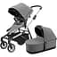 Дитяча коляска Thule Sleek Grey Melange з люлькою (TH 11000006) - мініатюра 1