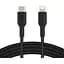 Кабель Belkin USB-C > Lightning заряджання/синхронізації 1м, 30Вт, Type-C, плетений, чорний teh0013639 - мініатюра 1