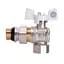 Кран кульовий кутовий з американкою Q Professional QP004 PN40 1/2″ антипротікання, Білий метелик - мініатюра 1
