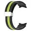 Ремешок для Samsung Galaxy Watch 4 Classic 42mm - черно-зеленый ширина крепления 20мм силикон Watchbands Cls-line (W15-8WB66906967) - миниатюра 3
