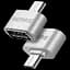 Перехідник Otg Remax MicroUSB usb RA-OTG Silver сріблястий - мініатюра 6
