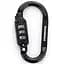 Карабин Munkees 35932 Combi Lock Carabiner D-Shape Черный - миниатюра 2