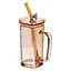 Кружка скляна з кришкою та трубочкою 280 (мл) Yiwu HP-19-51 - мініатюра 2