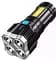 Ручной аккумуляторный фонарик X509 4LED+COB - миниатюра 1