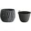 Горшок для цветов Prosperplast Sandy Bowl круглый с вкладышем, 180 мм, антрацит (22981-433) - миниатюра 2